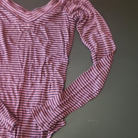 Express Purple and Black Striped Women's Bodysuit - Picture 5 of 6